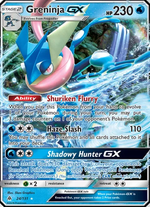 Greninja GX [Shuriken Flurry | Haze Slash | Shadowy Hunter GX]