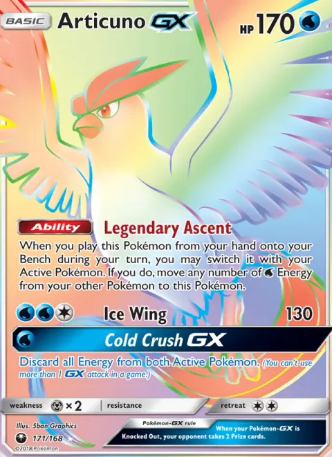 Articuno GX [Legendary Ascent | Ice Wing | Cold Crush GX]