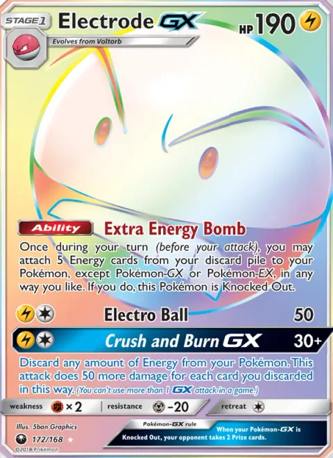Electrode GX [Extra Energy Bomb | Electro Ball | Crush and Burn GX]