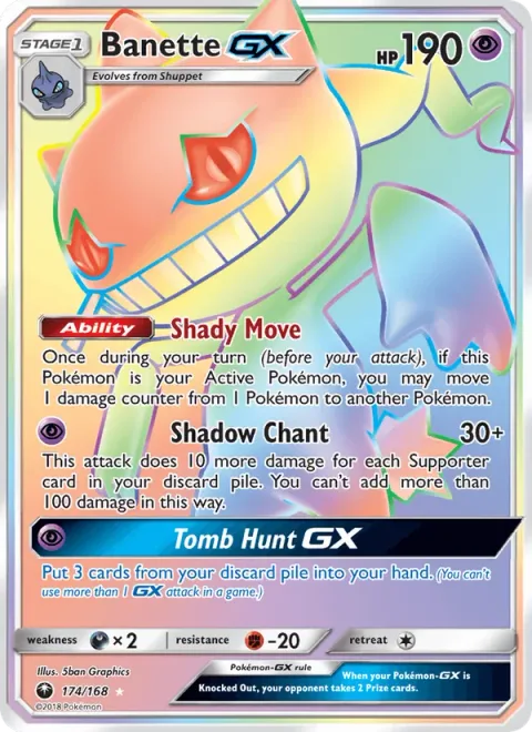 Banette GX [Shady Move | Shadow Chant | Tomb Hunt GX]