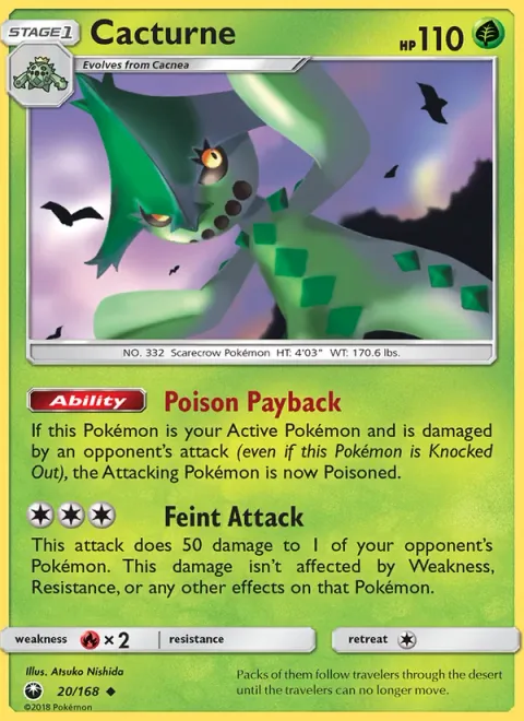 Cacturne [Poison Payback | Feint Attack]