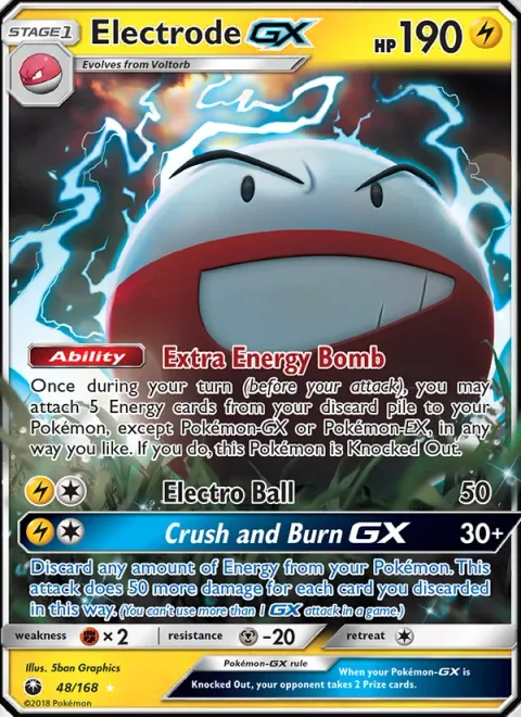 Electrode GX [Extra Energy Bomb | Electro Ball | Crush and Burn GX]