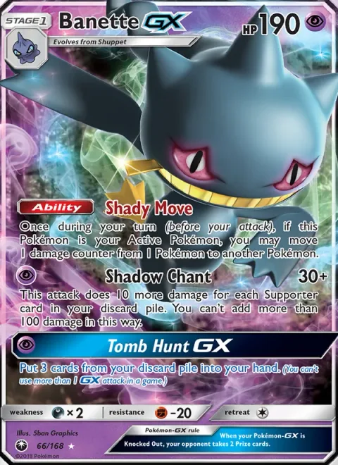 Banette GX [Shady Move | Shadow Chant | Tomb Hunt GX]