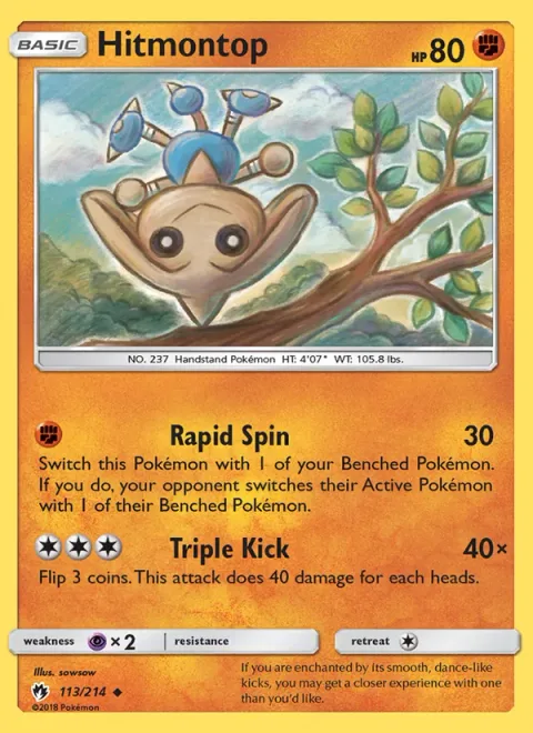 Hitmontop [Rapid Spin | Triple Kick]