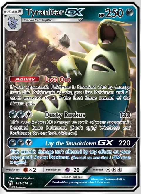 Tyranitar GX [Lost Out | Dusty Ruckus | Lay the Smackdown GX]