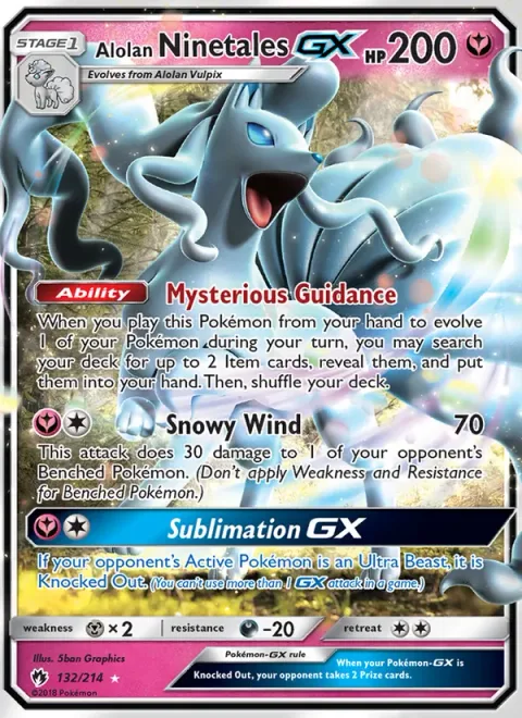 Alolan Ninetales GX [Mysterious Guidance | Snowy Wind | Sublimation GX]
