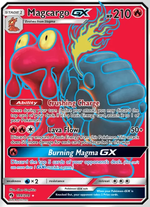 Magcargo GX [Crushing Charge | Lava Flow | Burning Magma GX]