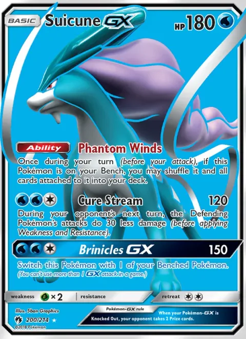 Suicune GX [Phantom Winds | Cure Stream | Brinicle GX]
