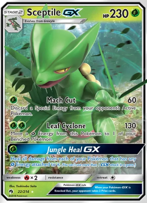 Sceptile GX [Mach Cut | Leaf Cyclone | Jungle Heal GX]