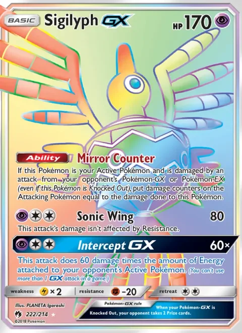 Sigilyph GX [Mirror Counter | Sonic Wing | Intercept GX]