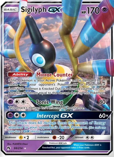 Sigilyph GX [Mirror Counter | Sonic Wing | Intercept GX]