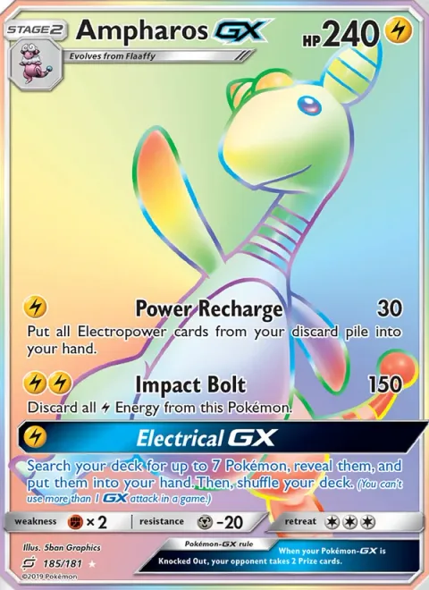 Ampharos GX [Power Recharge | Impact Bolt | Electrical GX]