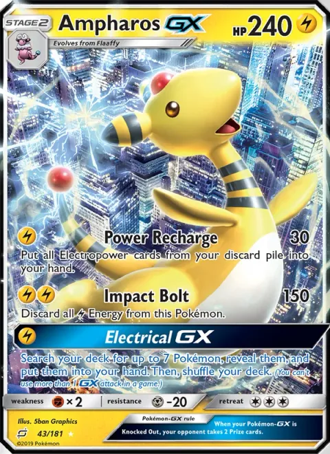 Ampharos GX [Power Recharge | Impact Bolt | Electrical GX]