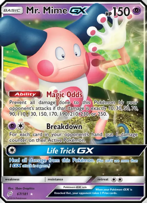 Mr. Mime GX [Magic Odds | Breakdown | Life Trick GX]