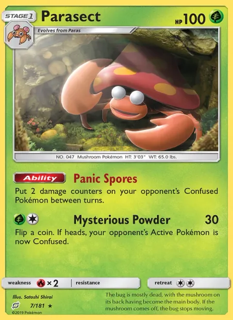 Parasect [Panic Spores | Mysterious Powder]