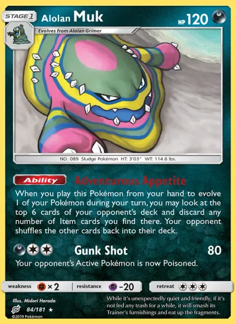 Alolan Muk [Adventurous Appetite | Gunk Shot]