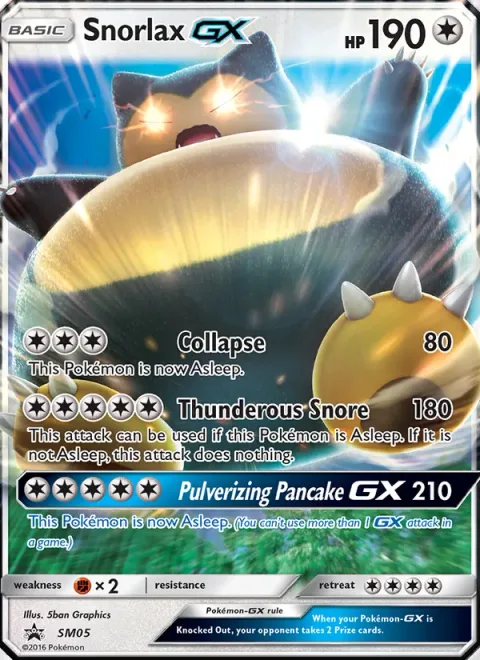 Snorlax GX [Collapse | Thunderous Snore | Pulverizing Pancake GX]