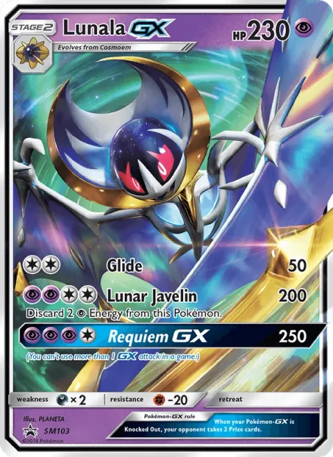 Lunala GX [Glide | Lunar Javelin | Requiem GX]