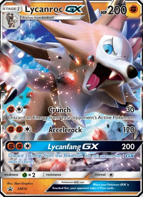 Lycanroc GX [Crunch | Accelerock | Lycanfang GX]