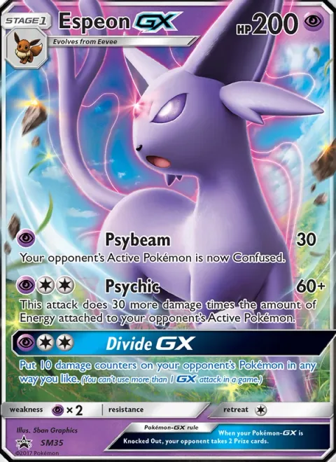 Espeon GX [Psybeam | Psychic | Divide GX]
