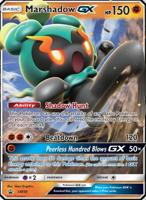 Marshadow GX [Shadow Hunt | Beatdown | Peerless Hundred Blows GX]