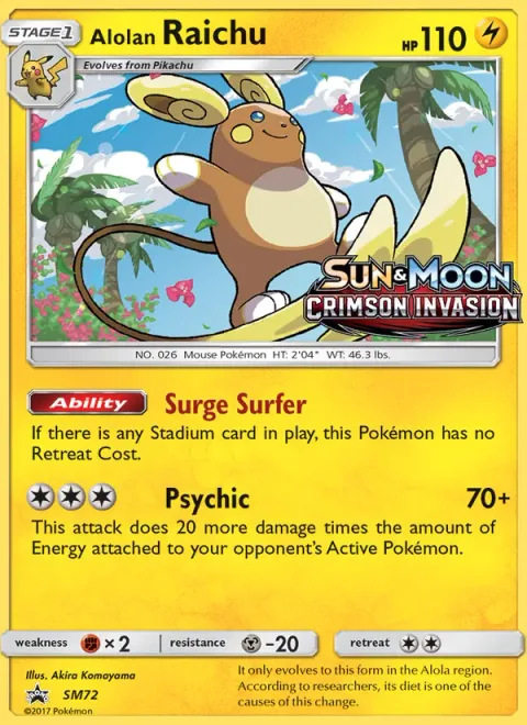 Alolan Raichu [Surge Surfer | Psychic]