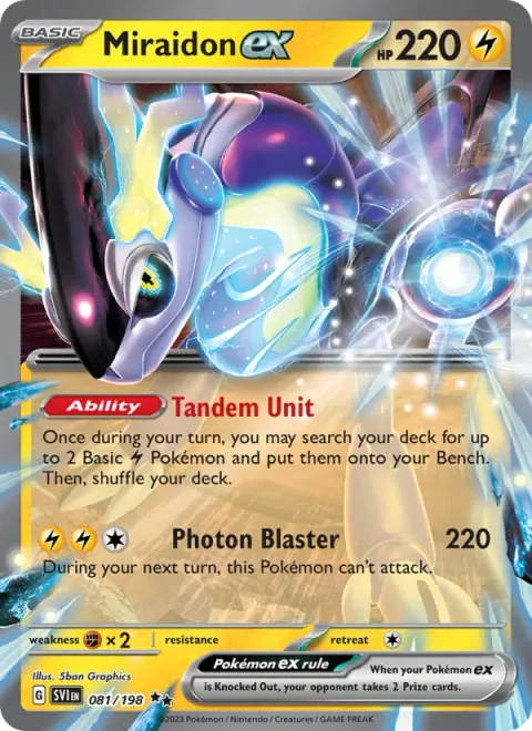 Miraidon ex [Tandem Unit | Photon Blaster]