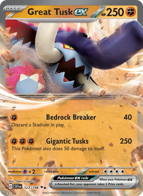 Great Tusk ex [Bedrock Breaker | Gigantic Tusks]