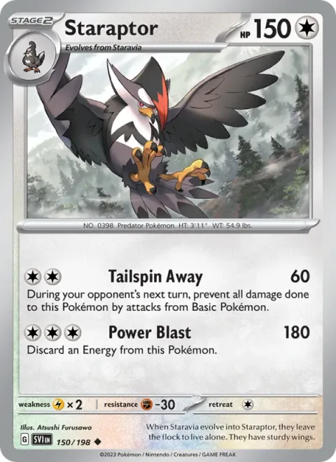 Staraptor [Tailspin Away | Power Blast]