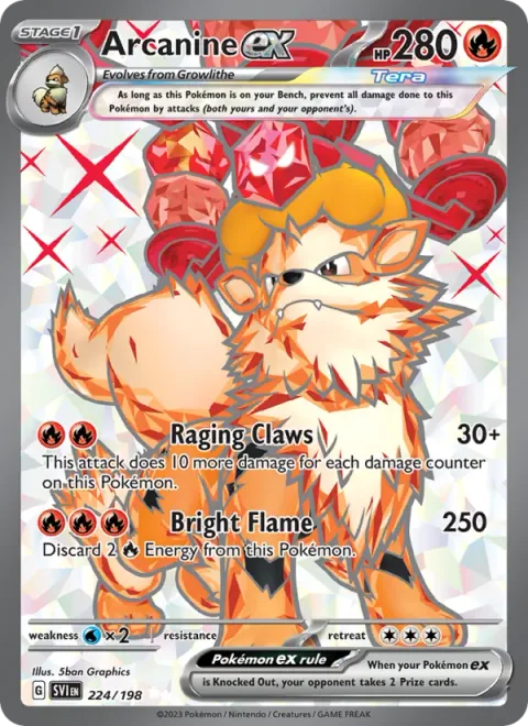 Arcanine ex [Raging Claws | Bright Flame]