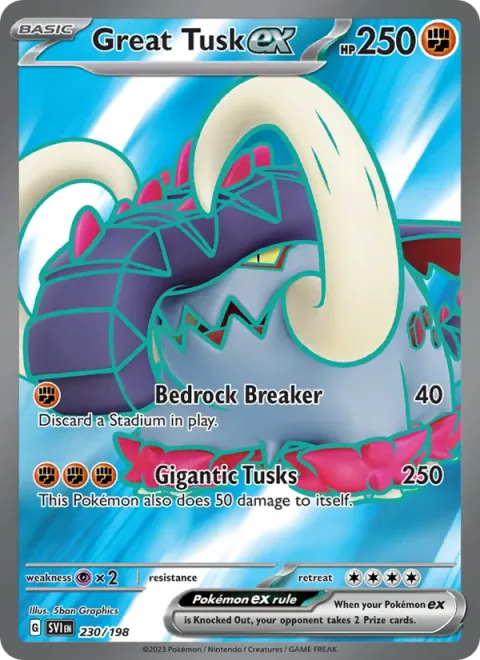 Great Tusk ex [Bedrock Breaker | Gigantic Tusks]