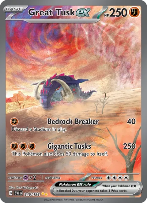 Great Tusk ex [Bedrock Breaker | Gigantic Tusks]