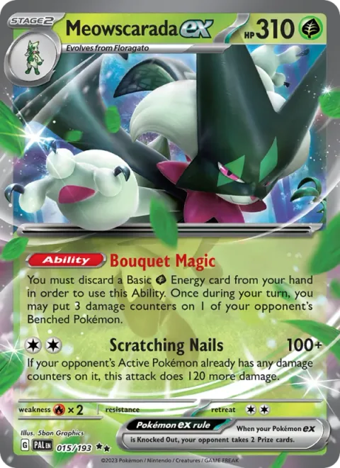 Meowscarada ex [Bouquet Magic | Scratching Nails]