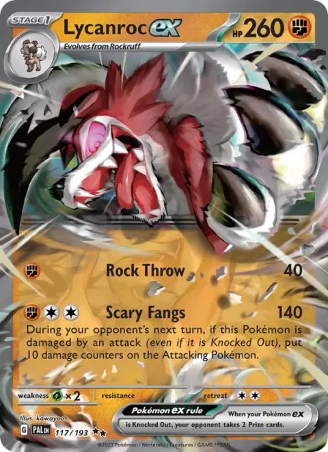 Lycanroc ex [Rock Throw | Scary Fangs]