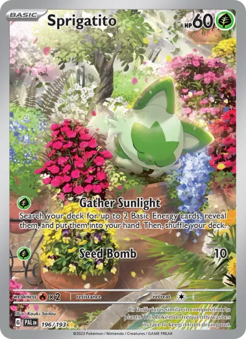 Sprigatito [Gather Sunlight | Seed Bomb]