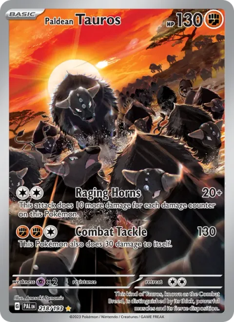 Paldean Tauros [Raging Horns | Combat Tackle]