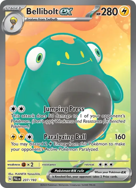 Bellibolt ex [Jumping Press | Paralyzing Ball]