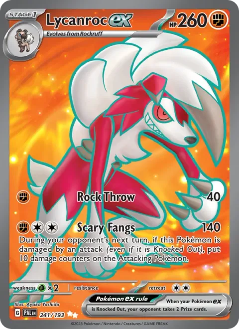 Lycanroc ex [Rock Throw | Scary Fangs]