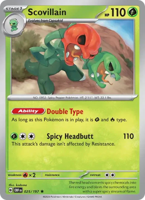 Scovillain [Double Type | Spicy Headbutt]