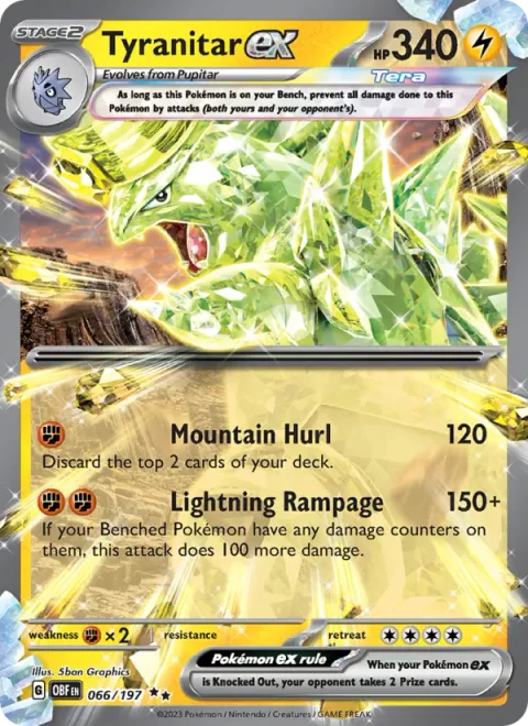 Tyranitar ex [Mountain Hurl | Lightning Rampage]