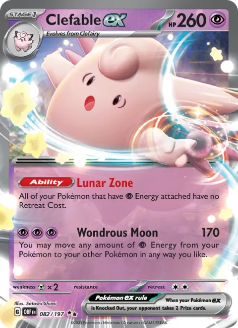 Clefable ex [Lunar Zone | Wondrous Moon]