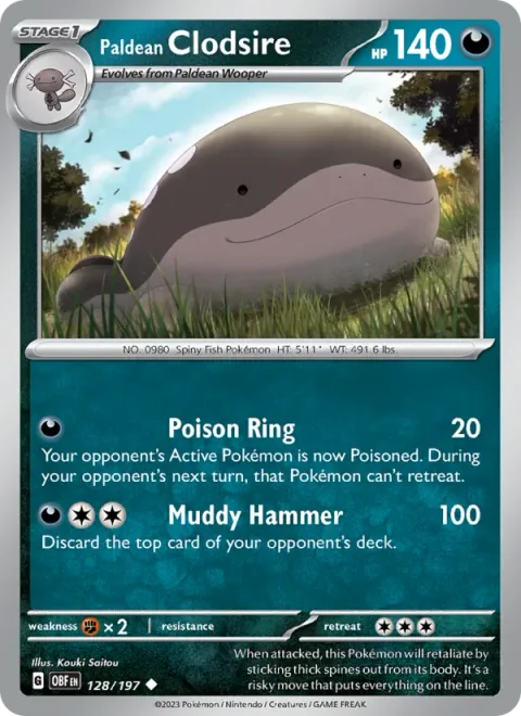 Paldean Clodsire [Poison Ring | Muddy Hammer]