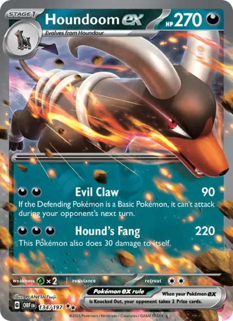 Houndoom ex [Evil Claw | Hound's Fang]