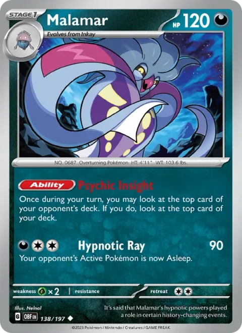 Malamar [Psychic Insight | Hypnotic Ray]