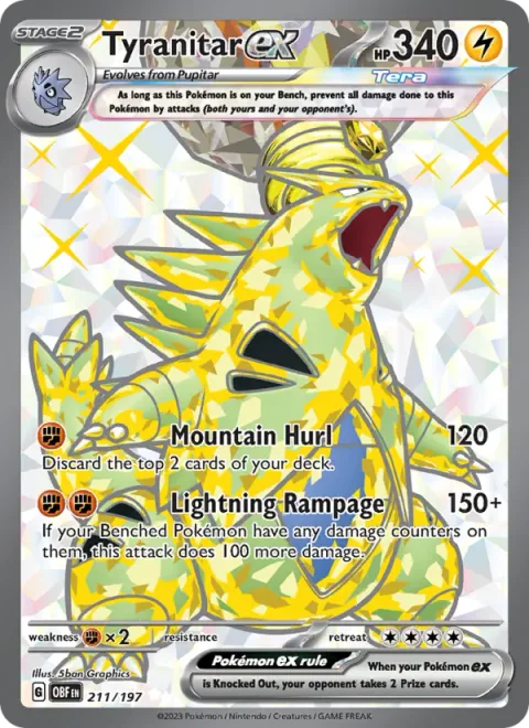 Tyranitar ex [Mountain Hurl | Lightning Rampage]