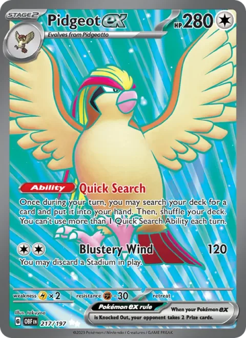 Pidgeot ex [Quick Search | Blustery Wind]
