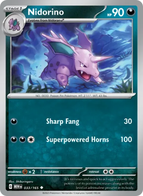 Nidorino [Sharp Fang | Superpowered Horns]
