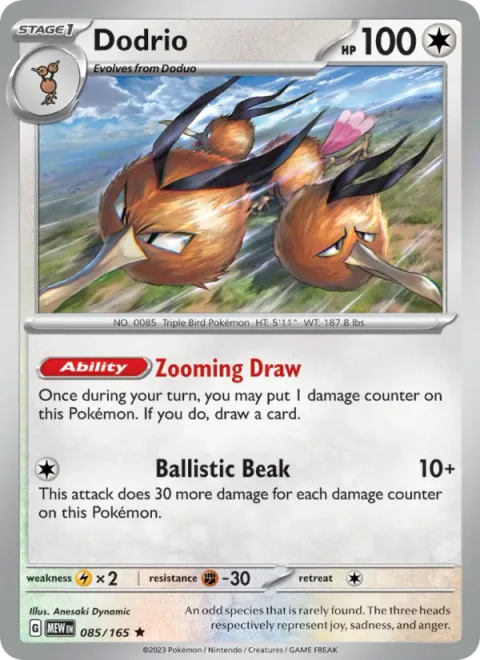 Dodrio [Zooming Draw | Ballistic Beak]