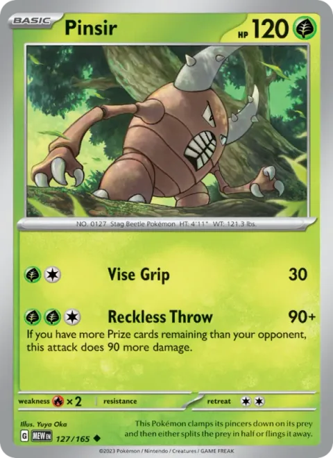 Pinsir [Vise Grip | Reckless Throw]