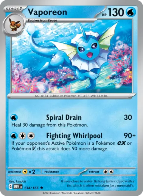 Vaporeon [Spiral Drain | Fighting Whirlpool]